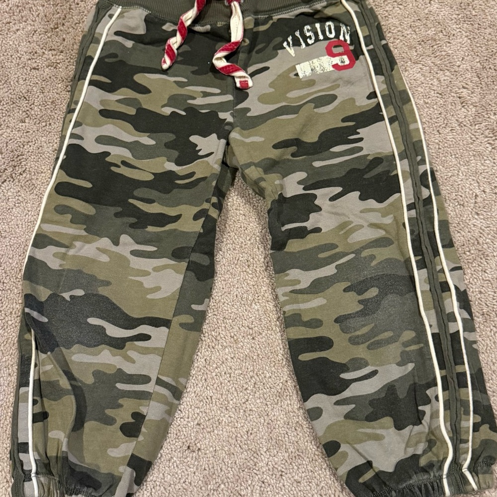 Mossimo Girls Green Camouflage Cropped Joggers